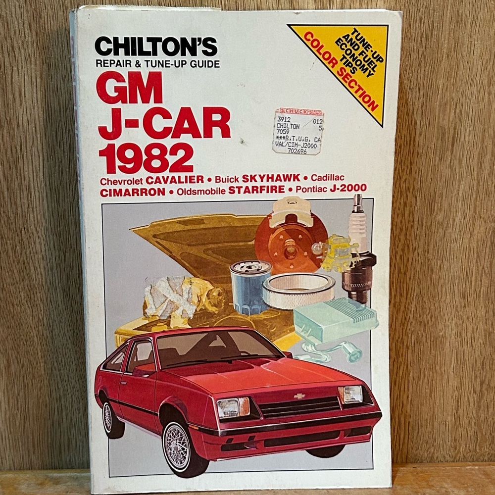 Chilton 7059 GM J-Car 1982 Repair & Tune-Up Guide Good Clean